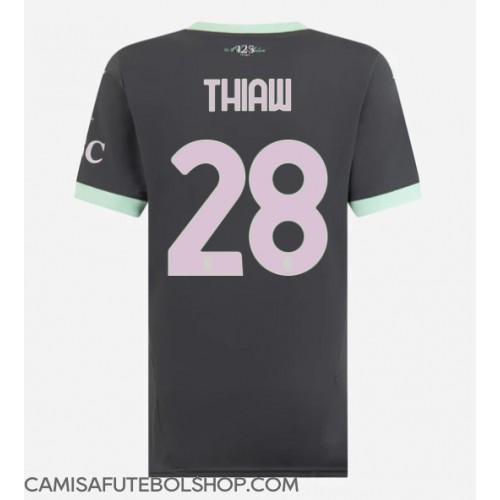 Camisa de time de futebol AC Milan Malick Thiaw #28 Replicas 3º Equipamento Feminina 2024-25 Manga Curta